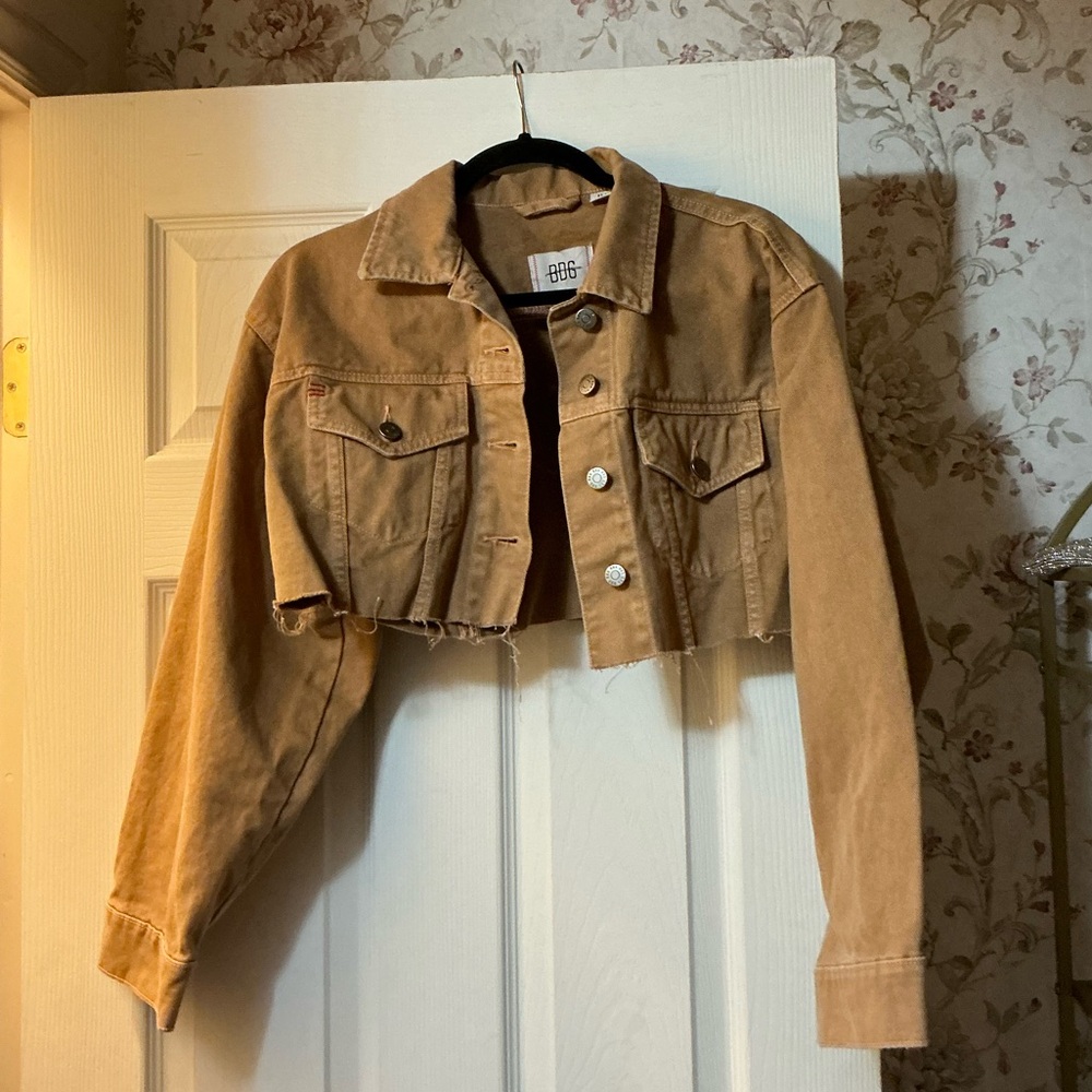 BDG Light Brown Cropped Jean Jacket